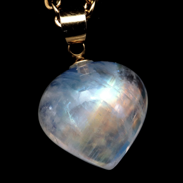 ムーンストーン ネックレス 6月 誕生石 天然石 レインボー ムーンストーン ペンダント 長石 moonstone 母の日 ギフト