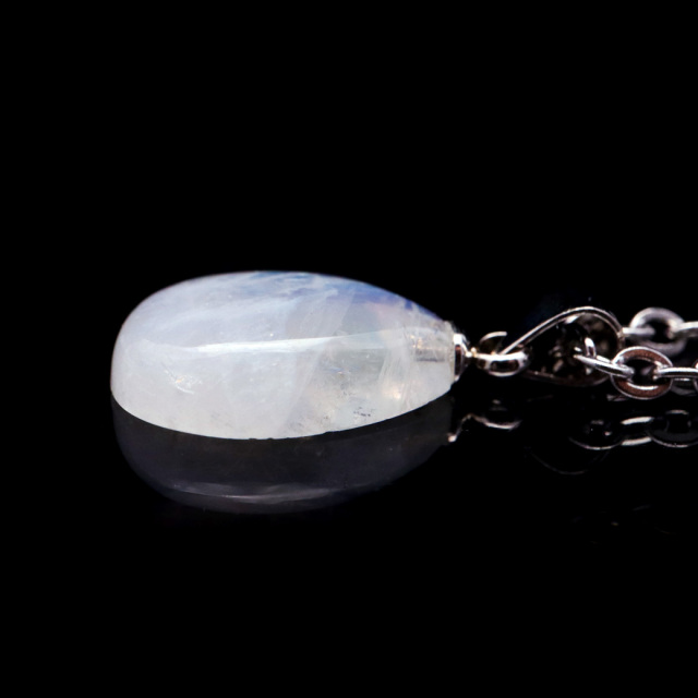 ムーンストーン ネックレス しずく ドロップ 6月 誕生石 天然石 レインボー ムーンストーン ペンダント 長石 moonstone