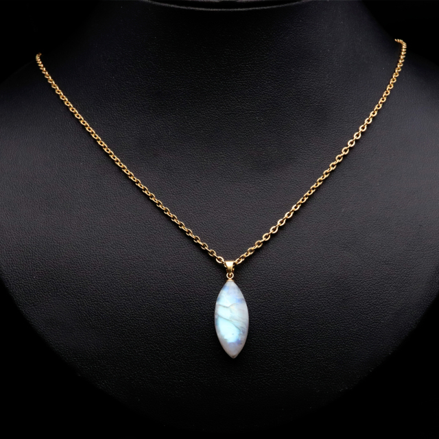 ムーンストーン ネックレス 6月 誕生石 天然石 レインボー ムーンストーン ペンダント 長石 moonstone