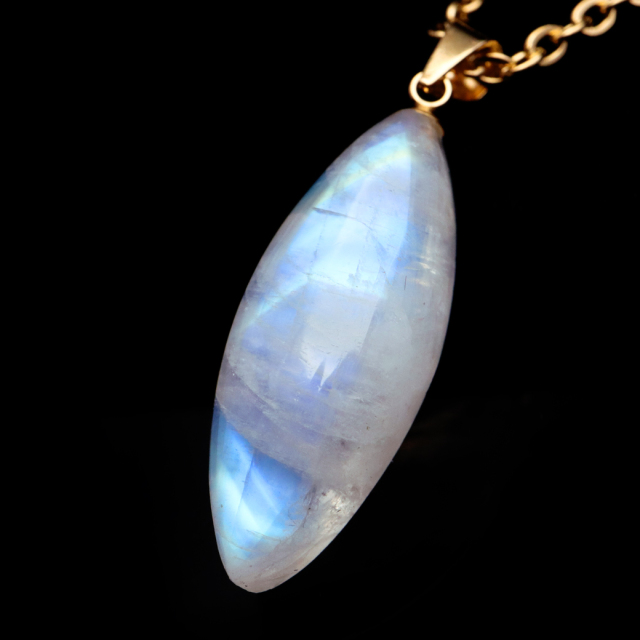 ムーンストーン ネックレス 6月 誕生石 天然石 レインボー ムーンストーン ペンダント 長石 moonstone