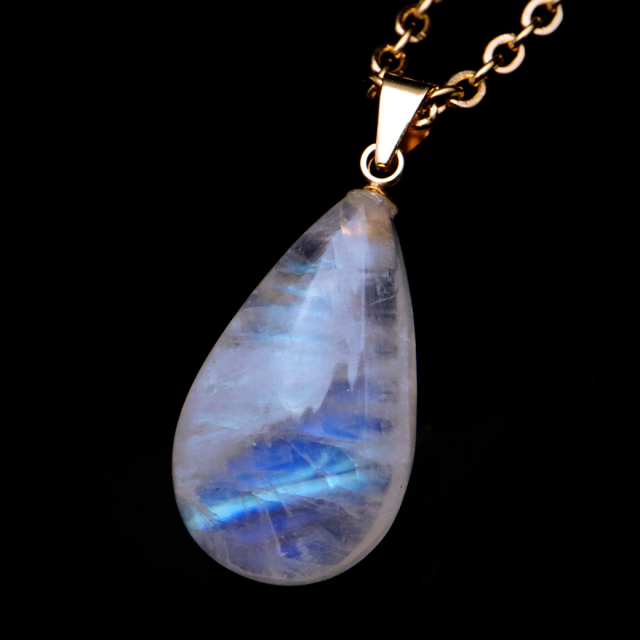 ムーンストーン ネックレス 6月 誕生石 天然石 レインボー ムーンストーン ペンダント 長石 moonstone