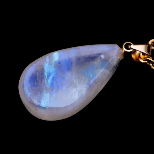 ムーンストーン ネックレス 6月 誕生石 天然石 レインボー ムーンストーン ペンダント 長石 moonstone