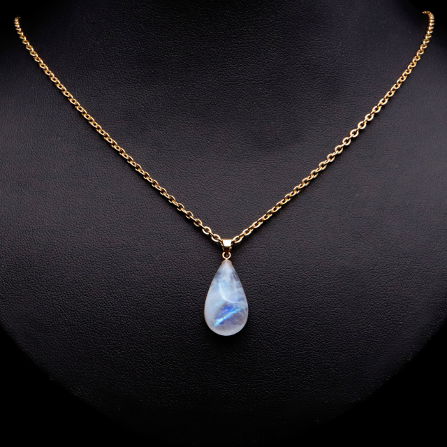 ムーンストーン ネックレス 6月 誕生石 天然石 レインボー ムーンストーン ペンダント 長石 moonstone