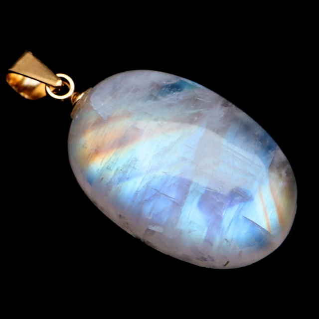 ムーンストーン ネックレス 6月 誕生石 天然石 レインボー ムーンストーン ペンダント 長石 moonstone