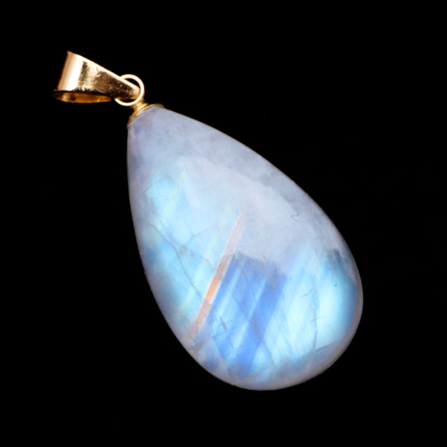 ムーンストーン ネックレス 6月 誕生石 天然石 レインボー ムーンストーン ペンダント 長石 moonstone