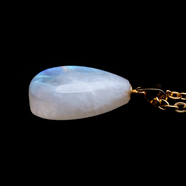 ムーンストーン ネックレス 6月 誕生石 天然石 レインボー ムーンストーン ペンダント 長石 moonstone