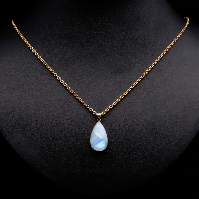 ムーンストーン ネックレス 6月 誕生石 天然石 レインボー ムーンストーン ペンダント 長石 moonstone
