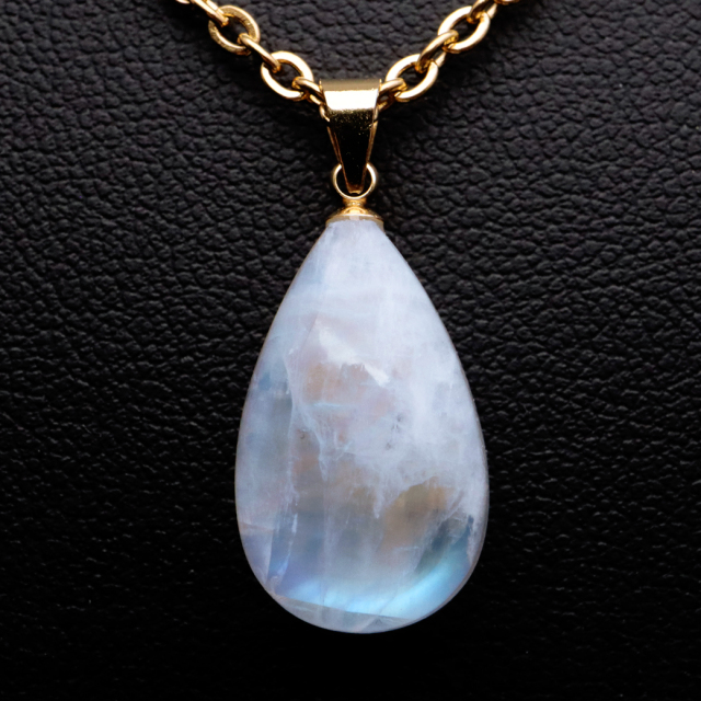ムーンストーン ネックレス 6月 誕生石 天然石 レインボー ムーンストーン ペンダント 長石 moonstone