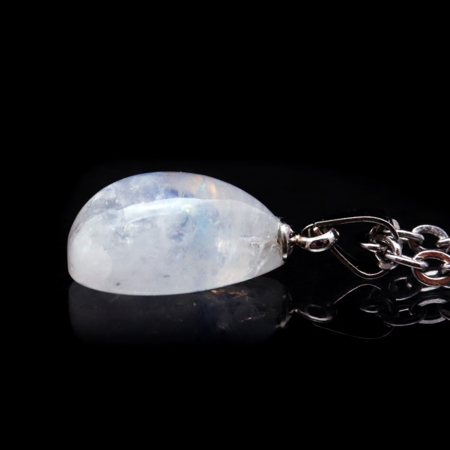 ムーンストーン ネックレス しずく ドロップ 6月 誕生石 天然石 レインボー ムーンストーン ペンダント 長石 moonstone