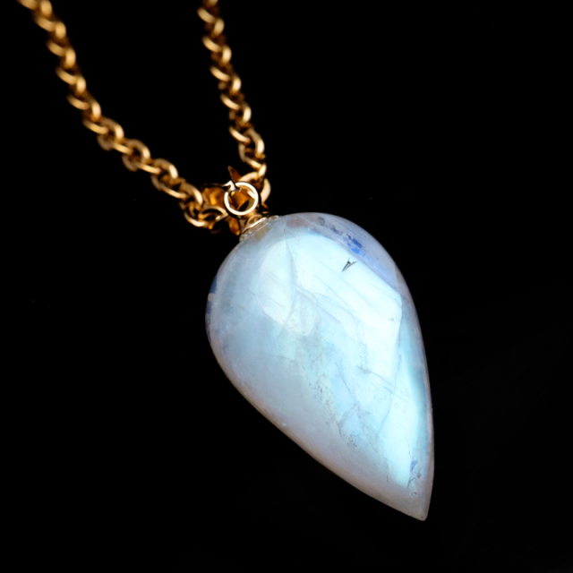 ムーンストーン ネックレス 6月 誕生石 天然石 レインボー ムーンストーン ペンダント 長石 moonstone