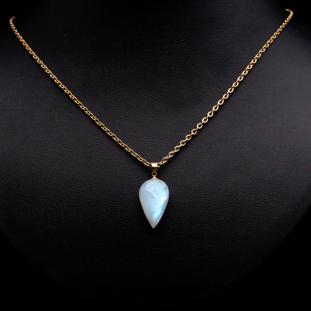 ムーンストーン ネックレス 6月 誕生石 天然石 レインボー ムーンストーン ペンダント 長石 moonstone