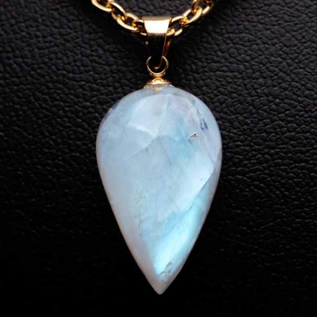 ムーンストーン ネックレス 6月 誕生石 天然石 レインボー ムーンストーン ペンダント 長石 moonstone