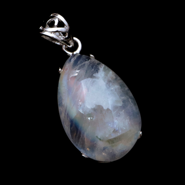ムーンストーン ネックレス 6月 誕生石 天然石 レインボー ムーンストーン ペンダント 長石 moonstone