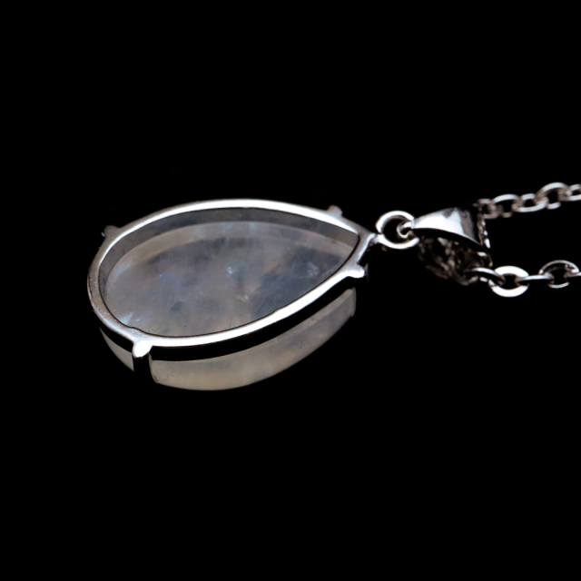 ムーンストーン ネックレス 6月 誕生石 天然石 レインボー ムーンストーン ペンダント 長石 moonstone