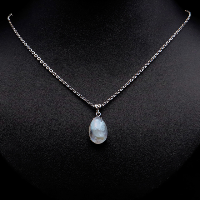 ムーンストーン ネックレス 6月 誕生石 天然石 レインボー ムーンストーン ペンダント 長石 moonstone