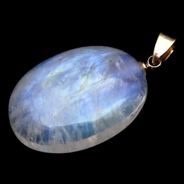 ムーンストーン ネックレス 6月 誕生石 天然石 レインボー ムーンストーン ペンダント 長石 moonstone 1点物