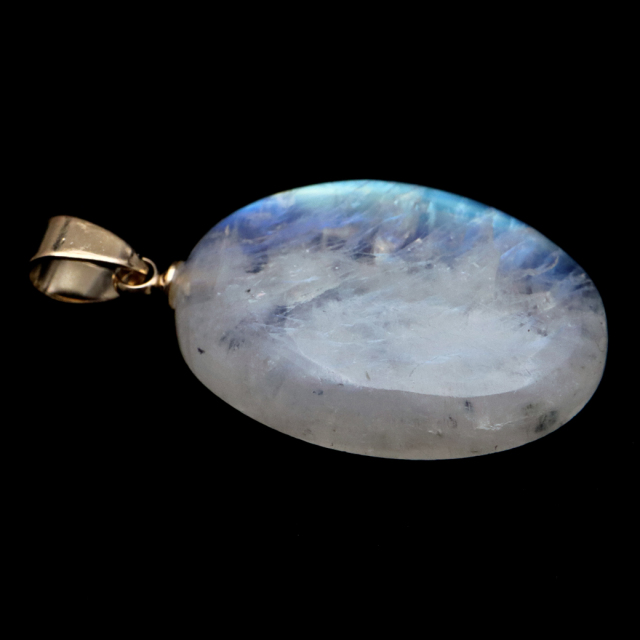 ムーンストーン ネックレス 6月 誕生石 天然石 レインボー ムーンストーン ペンダント 長石 moonstone 1点物