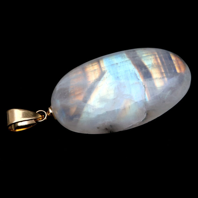ムーンストーン ネックレス 6月 誕生石 天然石 レインボー ムーンストーン ペンダント 長石 moonstone 1点物