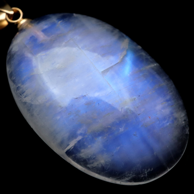 ムーンストーン ネックレス 6月 誕生石 天然石 レインボー ムーンストーン ペンダント 長石 moonstone 1点物