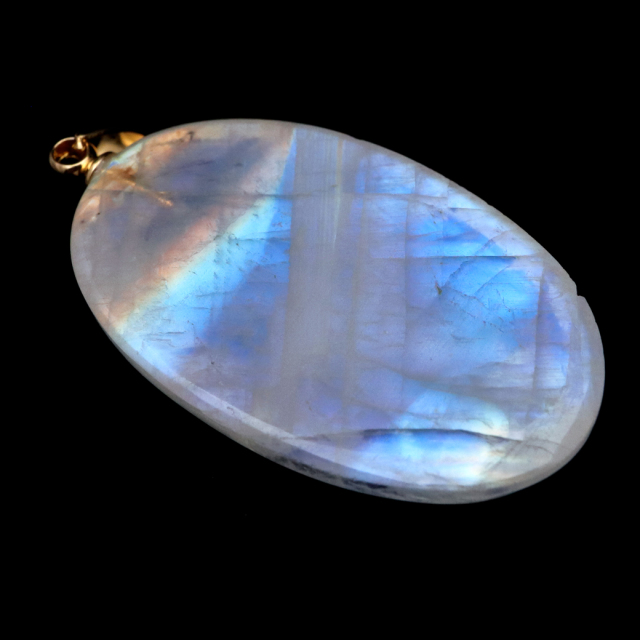 ムーンストーン ネックレス 6月 誕生石 天然石 レインボー ムーンストーン ペンダント 長石 moonstone 1点物