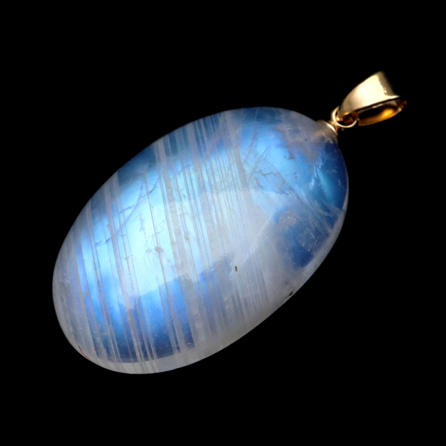 ムーンストーン ネックレス 6月 誕生石 天然石 レインボー ムーンストーン ペンダント 長石 moonstone 1点物