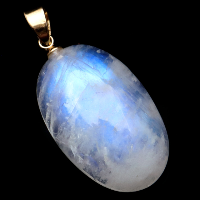ムーンストーン ネックレス 6月 誕生石 天然石 レインボー ムーンストーン ペンダント 長石 moonstone 1点物