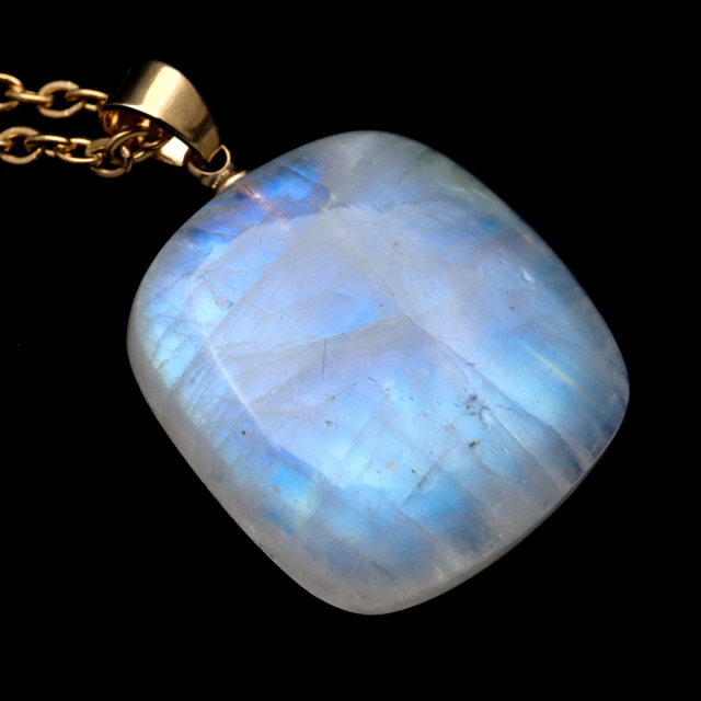 ムーンストーン ネックレス 6月 誕生石 天然石 レインボー ムーンストーン ペンダント 長石 moonstone 1点物