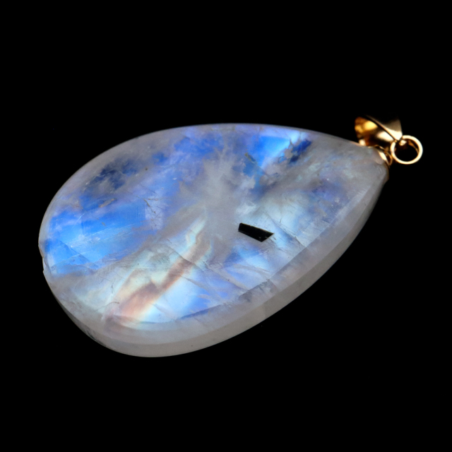 ムーンストーン ネックレス 6月 誕生石 天然石 レインボー ムーンストーン ペンダント 長石 moonstone 1点物