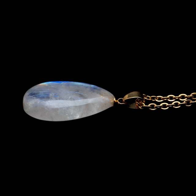 ムーンストーン ネックレス 6月 誕生石 天然石 レインボー ムーンストーン ペンダント 長石 moonstone 1点物