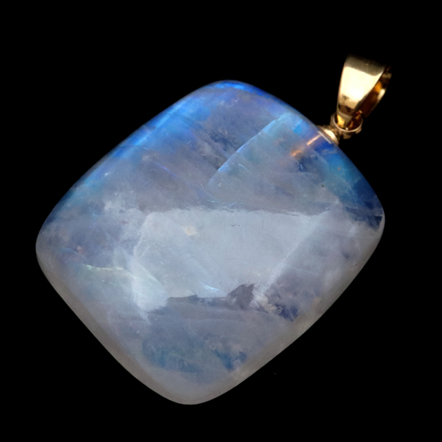 ムーンストーン ネックレス 6月 誕生石 天然石 レインボー ムーンストーン ペンダント 長石 moonstone 1点物