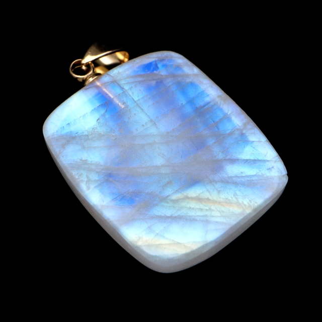 ムーンストーン ネックレス 6月 誕生石 天然石 レインボー ムーンストーン ペンダント 長石 moonstone 1点物
