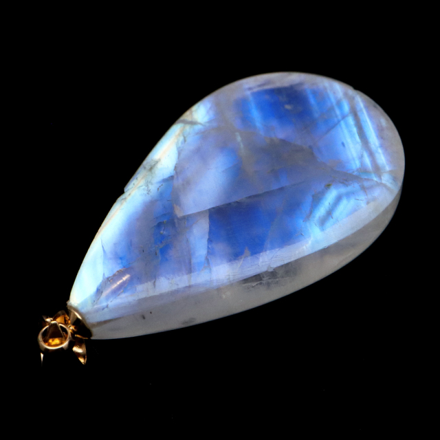 ムーンストーン ネックレス 6月 誕生石 天然石 レインボー ムーンストーン ペンダント 長石 moonstone 1点物