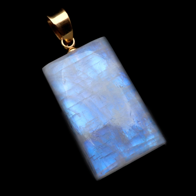 ムーンストーン ネックレス 6月 誕生石 天然石 レインボー ムーンストーン ペンダント 長石 moonstone 1点物