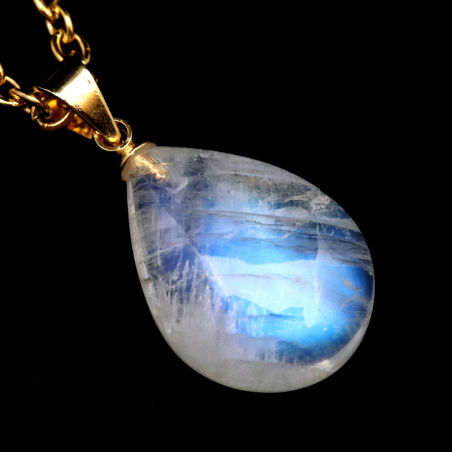 ムーンストーン ネックレス 6月 誕生石 天然石 レインボー ムーンストーン ペンダント 長石 moonstone 母の日 プレゼント