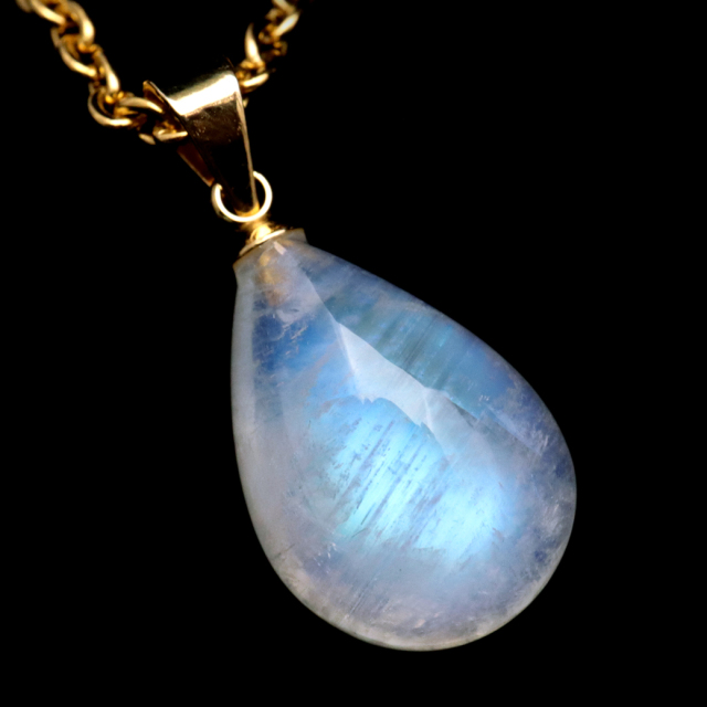 ムーンストーン ネックレス 6月 誕生石 天然石 レインボー ムーンストーン ペンダント 長石 moonstone 母の日 プレゼント