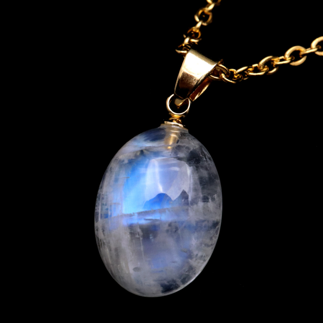 ムーンストーン ネックレス 6月 誕生石 天然石 レインボー ムーンストーン ペンダント 長石 moonstone 母の日 プレゼント