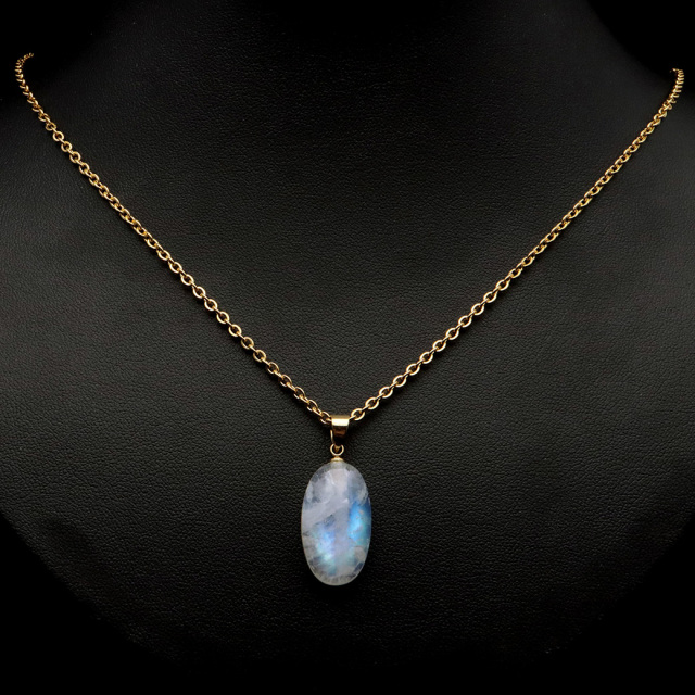ムーンストーン ネックレス 6月 誕生石 天然石 レインボー ムーンストーン ペンダント 長石 moonstone 母の日 プレゼント