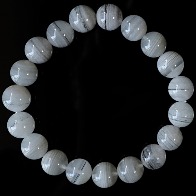 ホワイトファントム クォーツ 千層ガーデン ブレスレット 1点物 ブラジル産