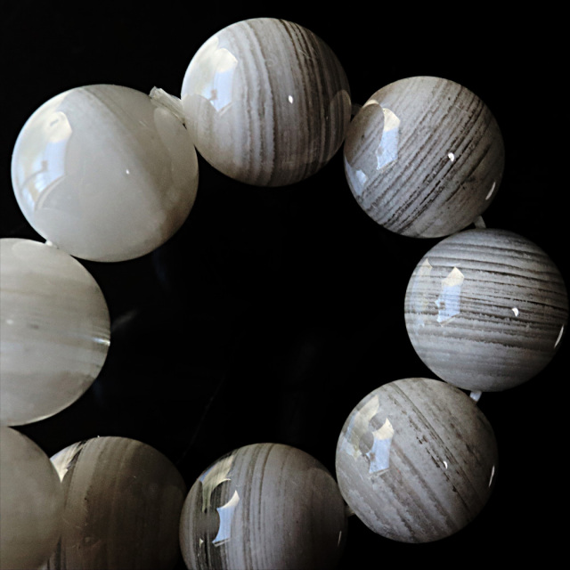 ホワイトファントム クォーツ 千層ガーデン ブレスレット 11mm 1点物