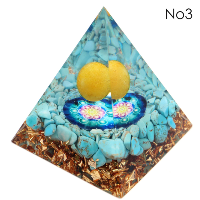 訳あり オルゴナイト ピラミッド Lサイズ アメジスト ラピスラズリ 丸玉入り チャクラ orgonite pyramid 置物 天然石 パワーストーン