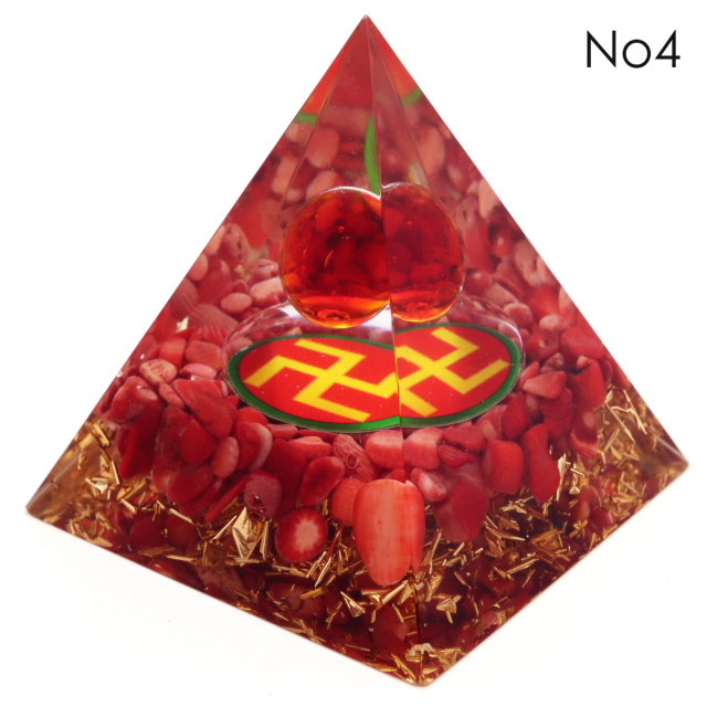 訳あり オルゴナイト ピラミッド Lサイズ アメジスト ラピスラズリ 丸玉入り チャクラ orgonite pyramid 置物 天然石 パワーストーン