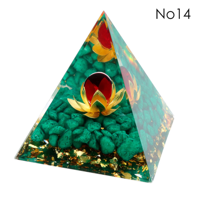 訳あり オルゴナイト ピラミッド Lサイズ アメジスト ラピスラズリ 丸玉入り チャクラ orgonite pyramid 置物 天然石 パワーストーン