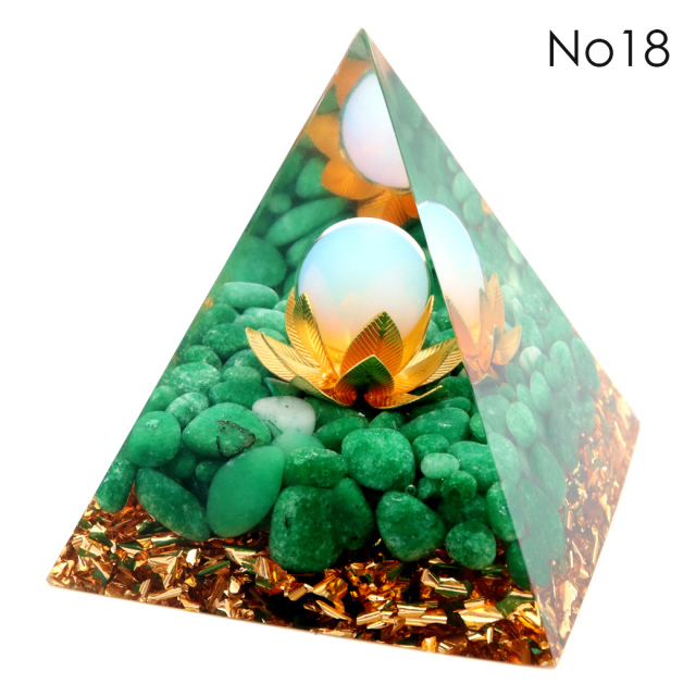 訳あり オルゴナイト ピラミッド Lサイズ アメジスト ラピスラズリ 丸玉入り チャクラ orgonite pyramid 置物 天然石 パワーストーン