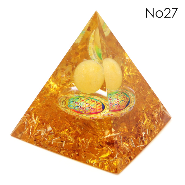 訳あり オルゴナイト ピラミッド Lサイズ アメジスト ラピスラズリ 丸玉入り チャクラ orgonite pyramid 置物 天然石 パワーストーン