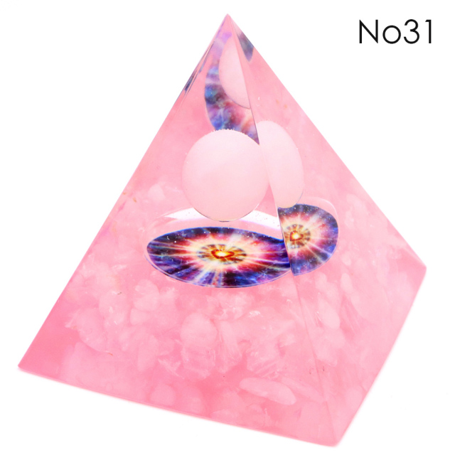 訳あり オルゴナイト ピラミッド Lサイズ アメジスト ラピスラズリ 丸玉入り チャクラ orgonite pyramid 置物 天然石 パワーストーン
