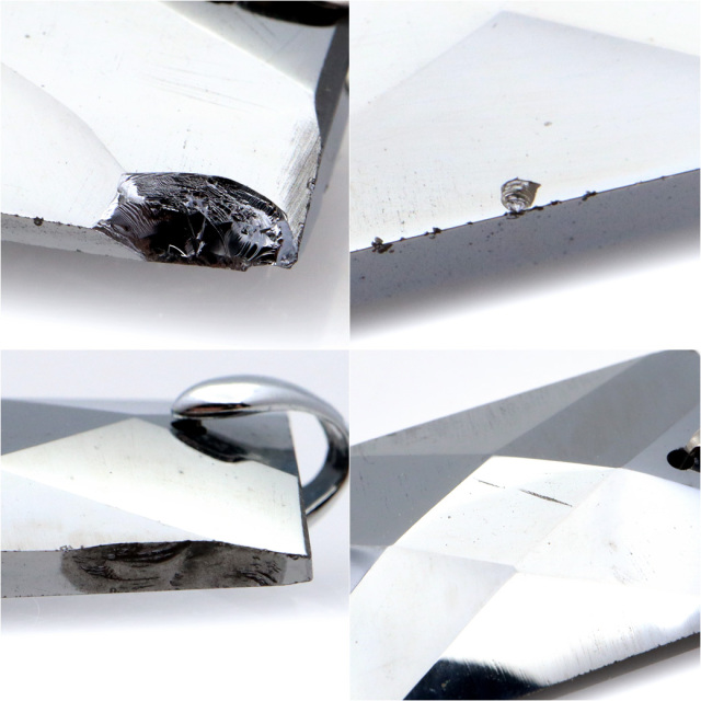 訳あり テラヘルツ鉱石 両面カット ペンダント トップ 高純度 天然石 パワーストーン ネックレス Terahertz