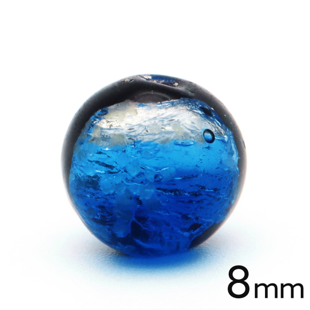 光る ケラママリン ホタルガラス ハート型 約12 x 12 x 8mm 粒