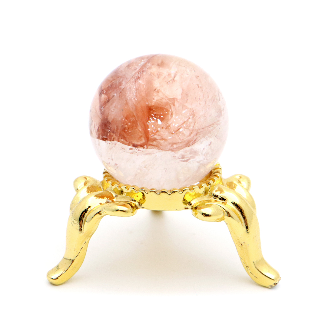 マニカラン水晶 丸玉 台座付き 直径 19mm パールバティー渓谷産 天然石 パワーストーン 1点もの