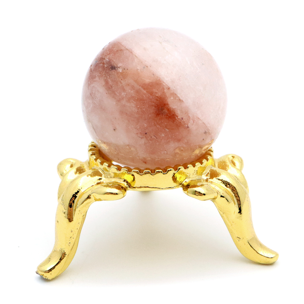 マニカラン水晶 丸玉 台座付き 直径 19mm パールバティー渓谷産 天然石 パワーストーン 1点もの