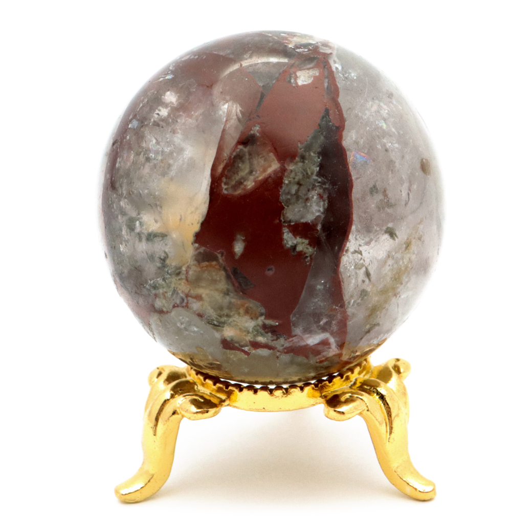 マニカラン水晶 丸玉 台座付き パールバティー渓谷産 天然石 パワーストーン 1点もの